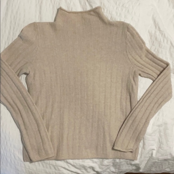 Madewell Sweaters - Madewell Beige ribbed turtleneck